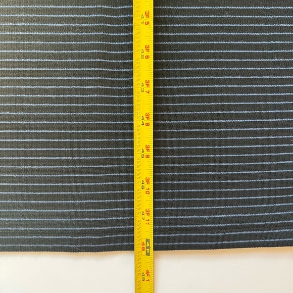 Marine Layer Lexi Rib Black Blue Striped Short Sleeve Midi T-Shirt Dress Size XL - Picture 11 of 11